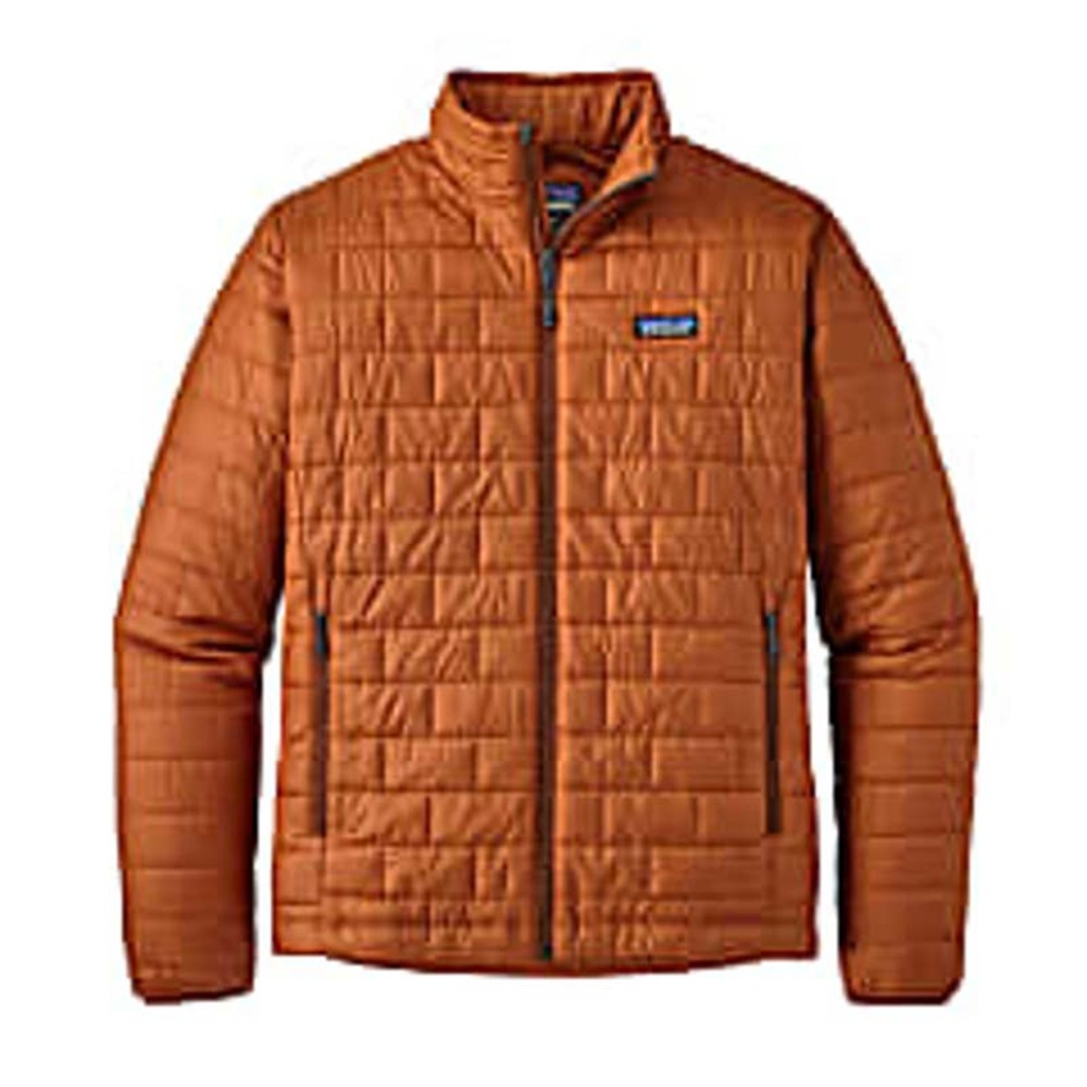 Patagonia Men's Puffer Jacket in Rust Orange